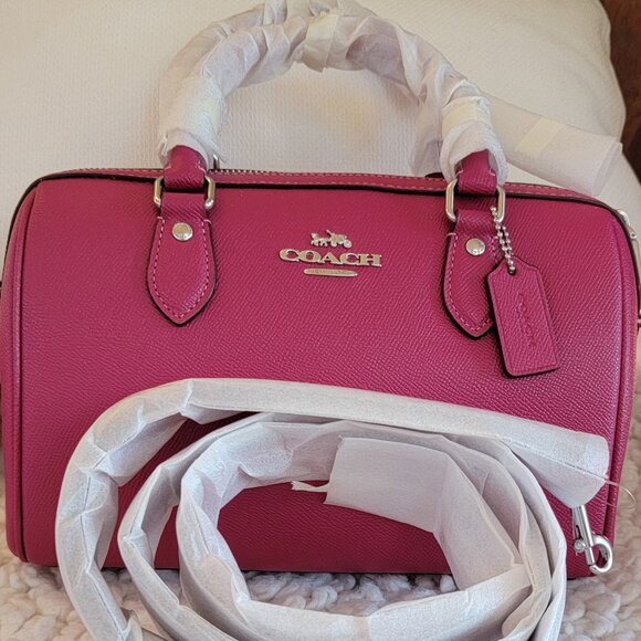 New Coach Rowan Satchel in Bright Violet with Wallet - Picture 3 of 11